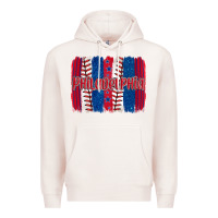 Pale Pink philadelphia baseball team spirit brushstrokes Premium Hoodie - Artiststas