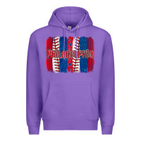 Purple philadelphia baseball team spirit brushstrokes Premium Hoodie - Artiststas