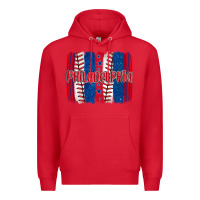 Red philadelphia baseball team spirit brushstrokes Premium Hoodie - Artiststas