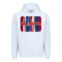 White philadelphia baseball team spirit brushstrokes Premium Hoodie - Artiststas