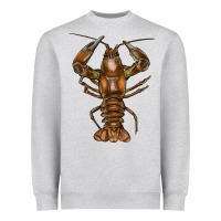 Heather Grey crawfish Heavyweight Sweatshirt - FaDigitalArtStudio