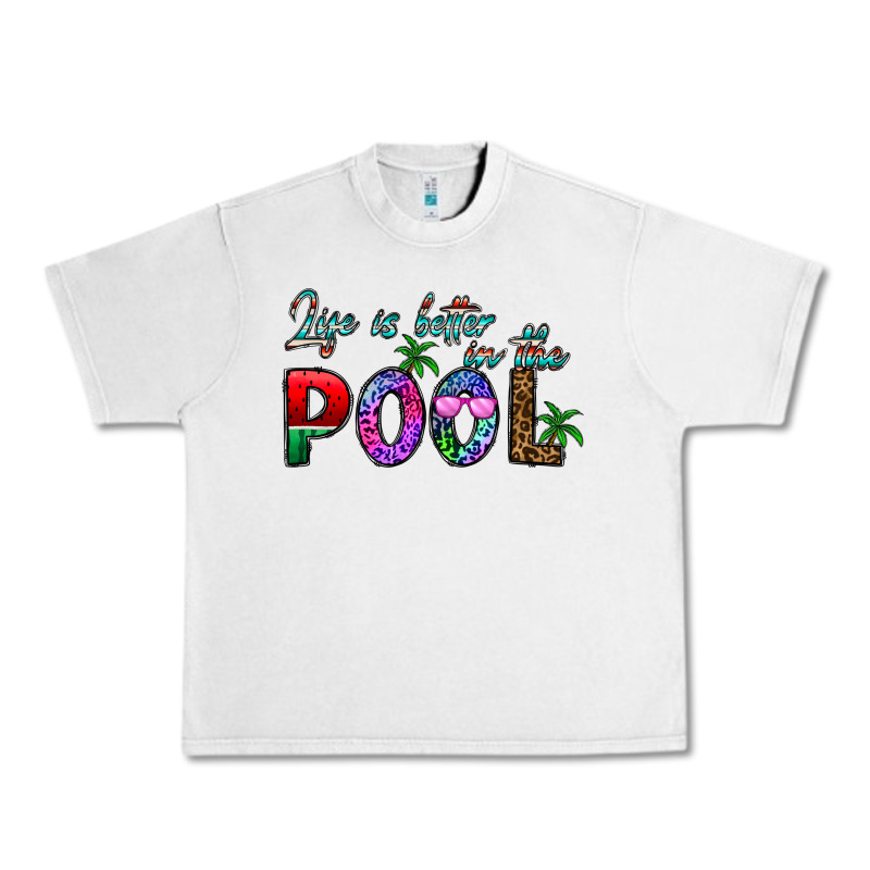 Life Is Better İn The Pool Urban Heavy Tee by CowhideDigitalArt | Teevron