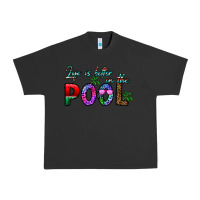 Pigment Black life is better İn the pool Urban Heavy Tee - CowhideDigitalArt