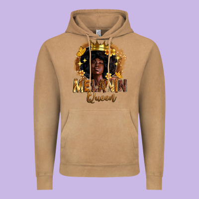 Melanin Queen Vintage Hoodie Designed By Zillion Design Studio