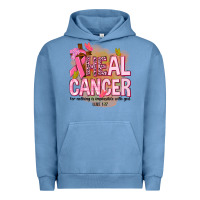 Pigment Pebble Blue heal cancer for nothing is impossible with god Urban Hoodie - NancyCooperArtShop