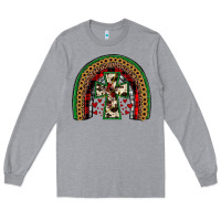 Heather Grey cross rainbow Long Sleeve Tee - JahusDesignShop