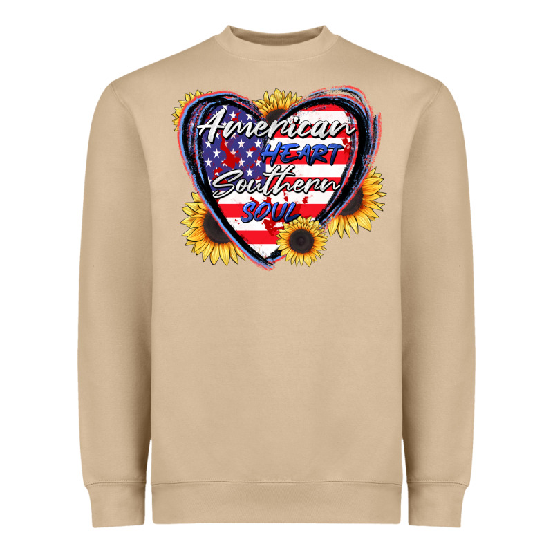 American Heart Southern Soul Heavyweight Sweatshirt by CowGirlArtShop | Teevron