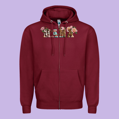 Western Floral Mama Zipper Hoodie Designed By Lillyallendesigns