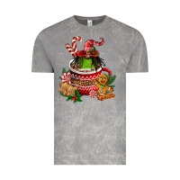 Cloud Rock christmas coffee afro gnome Vintage Tee - FaDigitalArtStudio