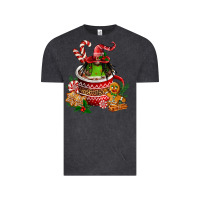 Vintage Black christmas coffee afro gnome Vintage Tee - FaDigitalArtStudio