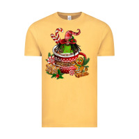 Vintage Mustard christmas coffee afro gnome Vintage Tee - FaDigitalArtStudio