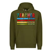Army Green teacher Premium Hoodie - Artiststas