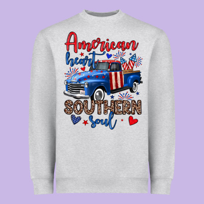 American Heart Southern Soul Truck Heavyweight Sweatshirt Designed By Neo Western