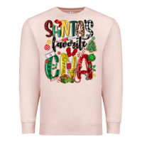 Pale Pink santas favorite cna nurse Premium Sweatshirt - MaliasSmallBusiness