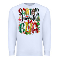 White santas favorite cna nurse Premium Sweatshirt - MaliasSmallBusiness