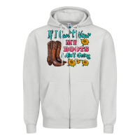 Dove Grey if i can't wear my boots i ain't going Zipper Hoodie - BarkalooDesign