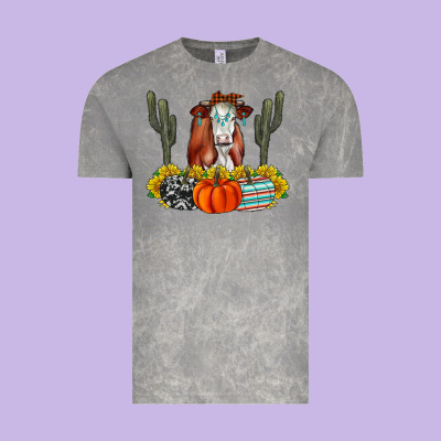 Fall Cow Vintage Tee Designed By Cowhidedigitalart