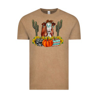 Vintage Coffee Fall Cow Vintage Tee - CowhideDigitalArt