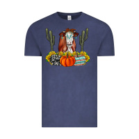 Vintage Denim Fall Cow Vintage Tee - CowhideDigitalArt