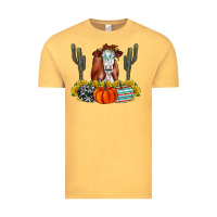 Vintage Mustard Fall Cow Vintage Tee - CowhideDigitalArt