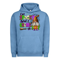 Pigment Pebble Blue I'm Spooky and I Gnome It Urban Hoodie - texasbilliewilder