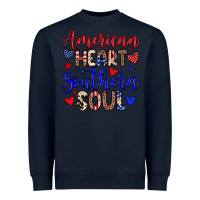 Navy American heart southern soul Heavyweight Sweatshirt - Neo Western