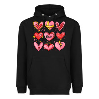 Black sketch hearts Heavyweight Hoodie - MaliasSmallBusiness