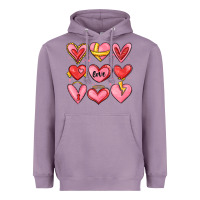 Lavender sketch hearts Heavyweight Hoodie - MaliasSmallBusiness