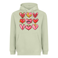 Matcha sketch hearts Heavyweight Hoodie - MaliasSmallBusiness