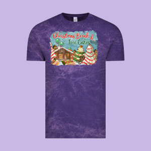 Christmas Break And Tree Cakes Vintage Tee Designed By Fadigitalartstudio