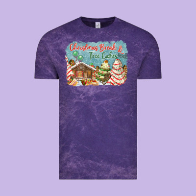 Christmas Break And Tree Cakes Vintage Tee Designed By Fadigitalartstudio