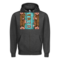Charcoal Heather Western Mama Pink Roses Zipper Hoodie - LillyAllenDesigns