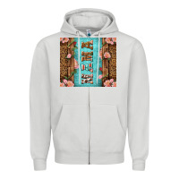 Dove Grey Western Mama Pink Roses Zipper Hoodie - LillyAllenDesigns