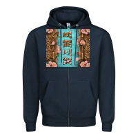 Navy Western Mama Pink Roses Zipper Hoodie - LillyAllenDesigns