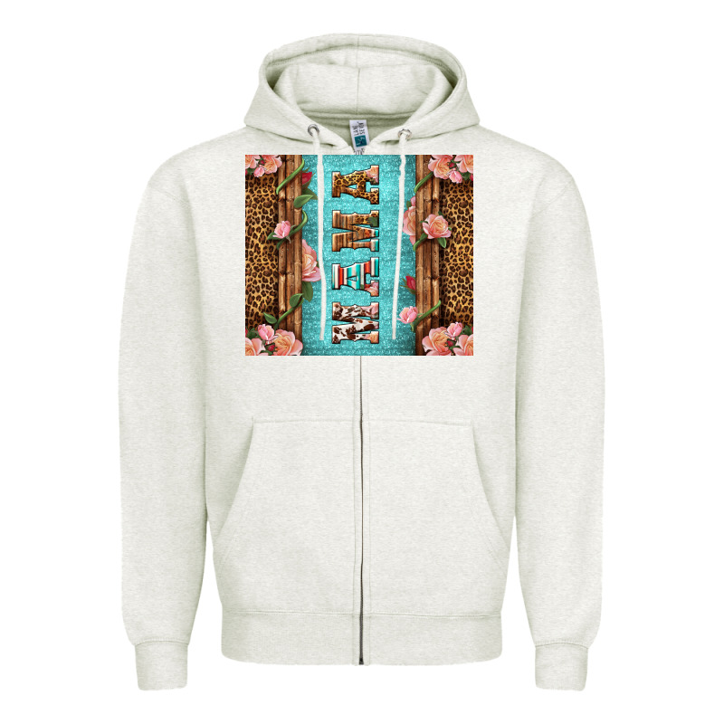 Western Mama Pink Roses Zipper Hoodie by LillyAllenDesigns | Teevron