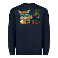 Navy hello summer Heavyweight Sweatshirt - SublimationCraftShop