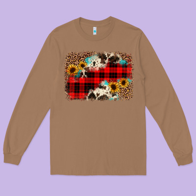 Christmas Background Long Sleeve Tee Designed By Jahusdesignshop