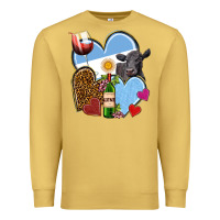 Antique Gold Argentina hearts Premium Sweatshirt - NancyCooperArtShop