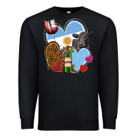 Black Argentina hearts Premium Sweatshirt - NancyCooperArtShop