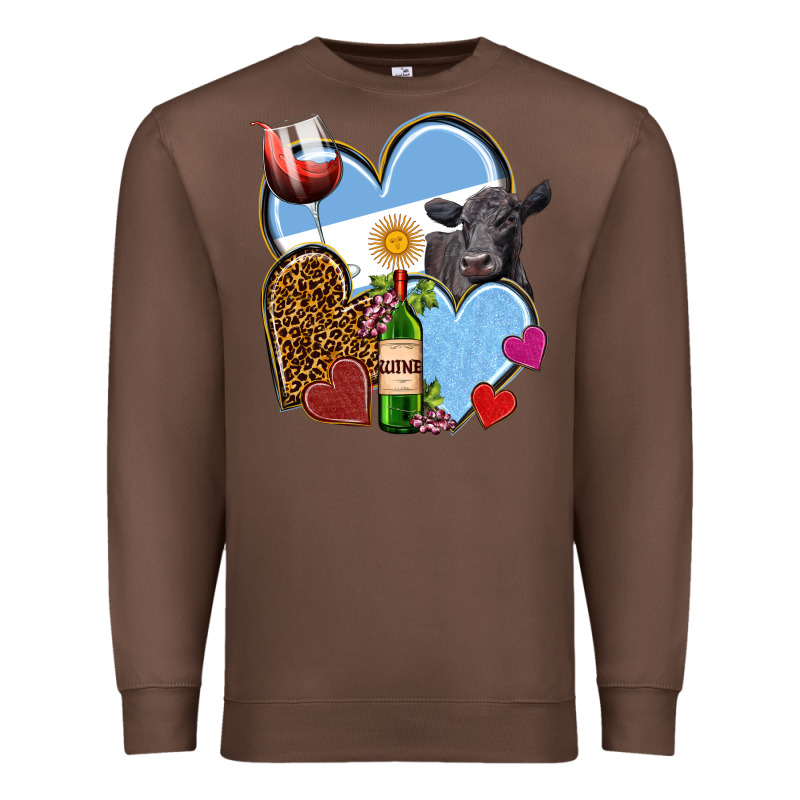 Argentina Hearts Premium Sweatshirt by NancyCooperArtShop | Teevron