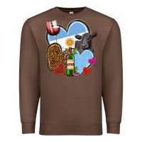 Chestnut Argentina hearts Premium Sweatshirt - NancyCooperArtShop