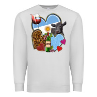 Dove Grey Argentina hearts Premium Sweatshirt - NancyCooperArtShop