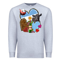 Heather Grey Argentina hearts Premium Sweatshirt - NancyCooperArtShop