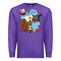 Purple Argentina hearts Premium Sweatshirt - NancyCooperArtShop