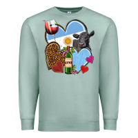 Seafoam Argentina hearts Premium Sweatshirt - NancyCooperArtShop