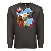 Smoke Argentina hearts Premium Sweatshirt - NancyCooperArtShop