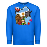 True Royal Argentina hearts Premium Sweatshirt - NancyCooperArtShop