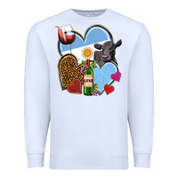 White Argentina hearts Premium Sweatshirt - NancyCooperArtShop