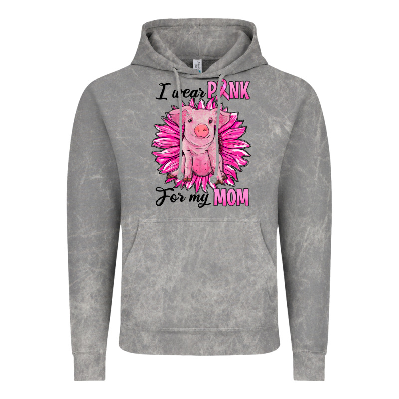 I Wear Pink For My Mom Pig Vintage Hoodie by RanaPortraitStore | Teevron