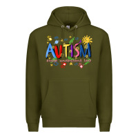 Army Green autism accept understand love Premium Hoodie - Artiststas